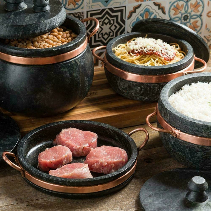 Jogo 4 Peças Pedra de Sabão - Todos os tipos de fogão